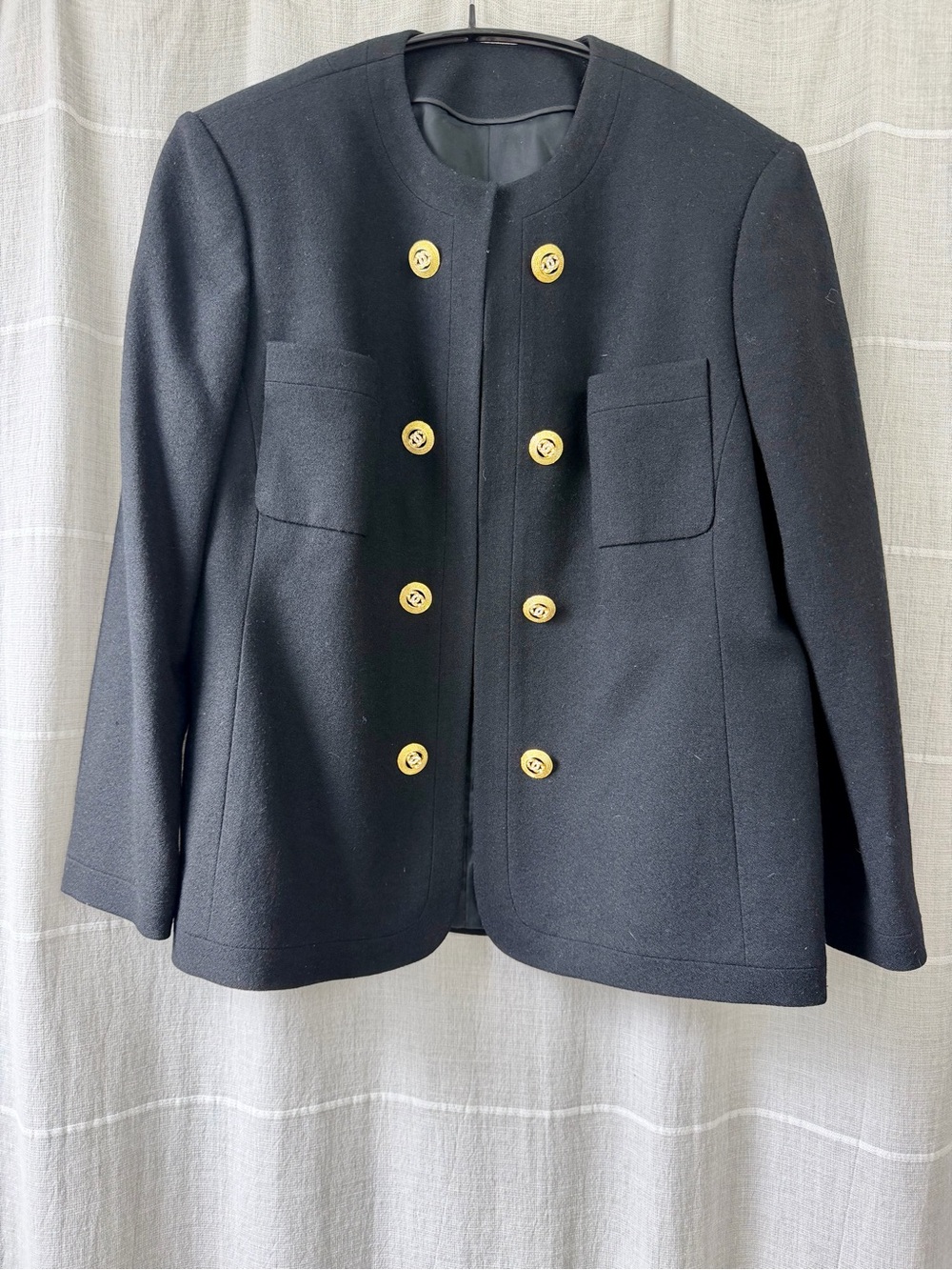 Vintage British Tailors Peter So Hong Kong Black Wool Coat
